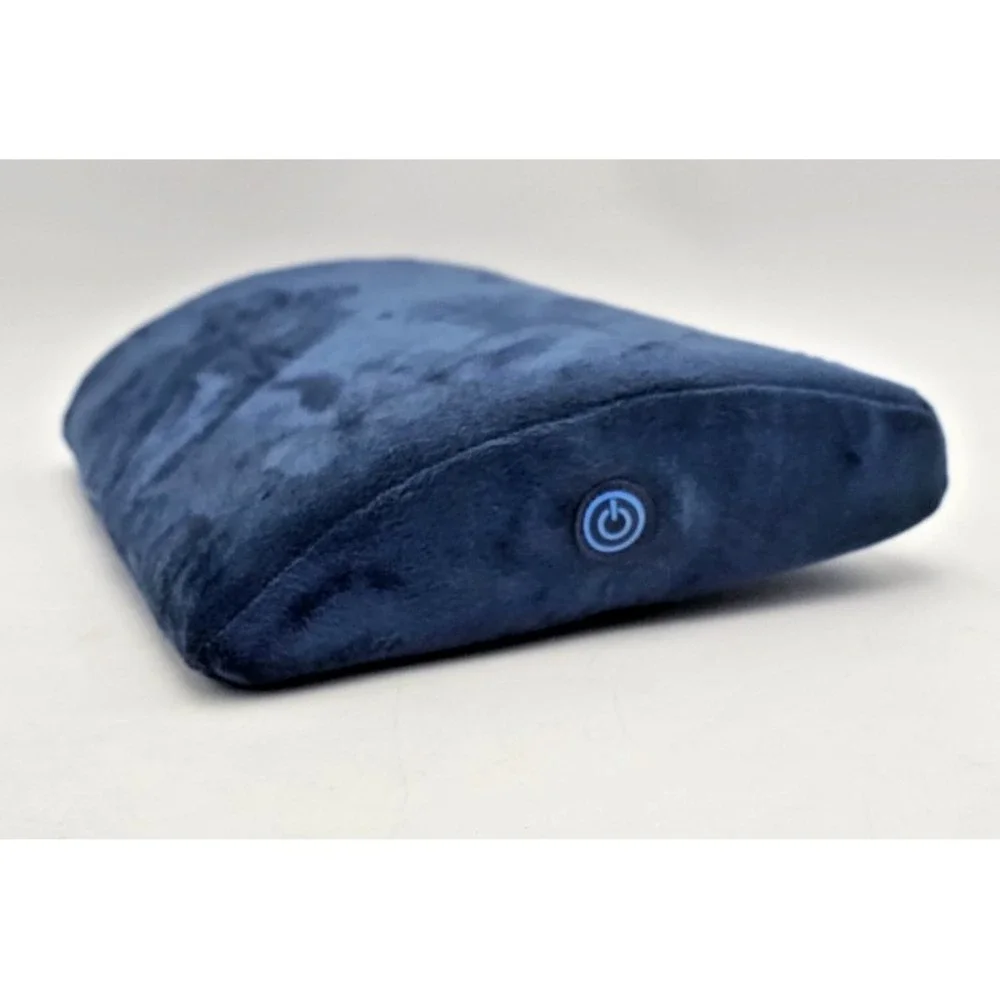 Health Touch Soft Memory Foam Massaging Lumbar Support Back Vibration Pillow